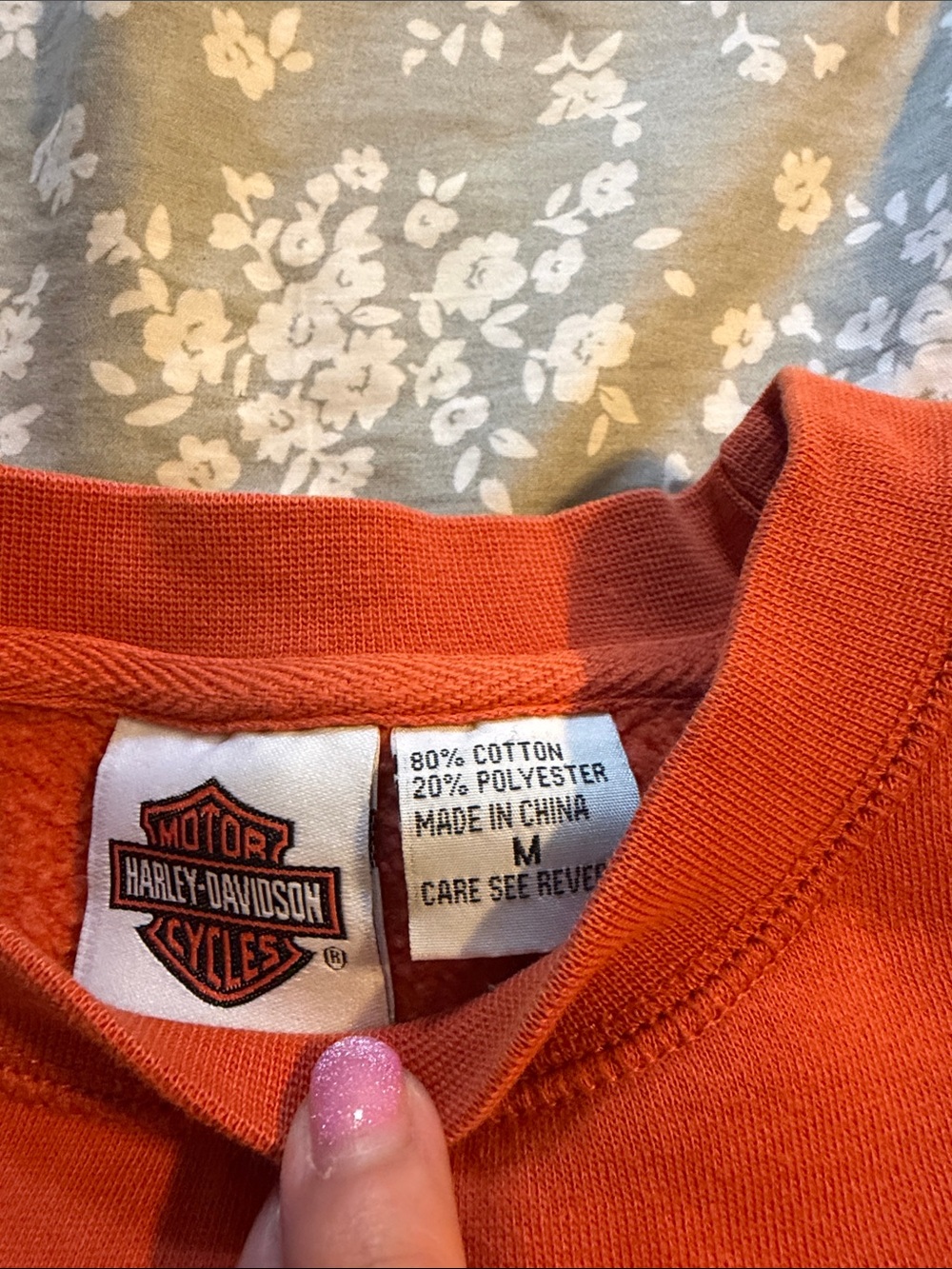 Harley-Davidson Men's Rust Orange Crewneck Sweatshirt - Picture 5 of 6